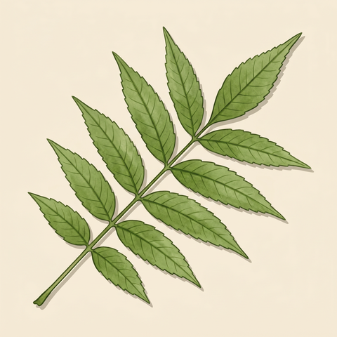 Pinnately compound leaf illustration — Juglans californica (California black walnut)