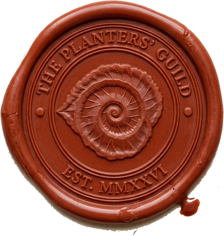 The Planters' Guild wax seal — Est. MMXXVI
